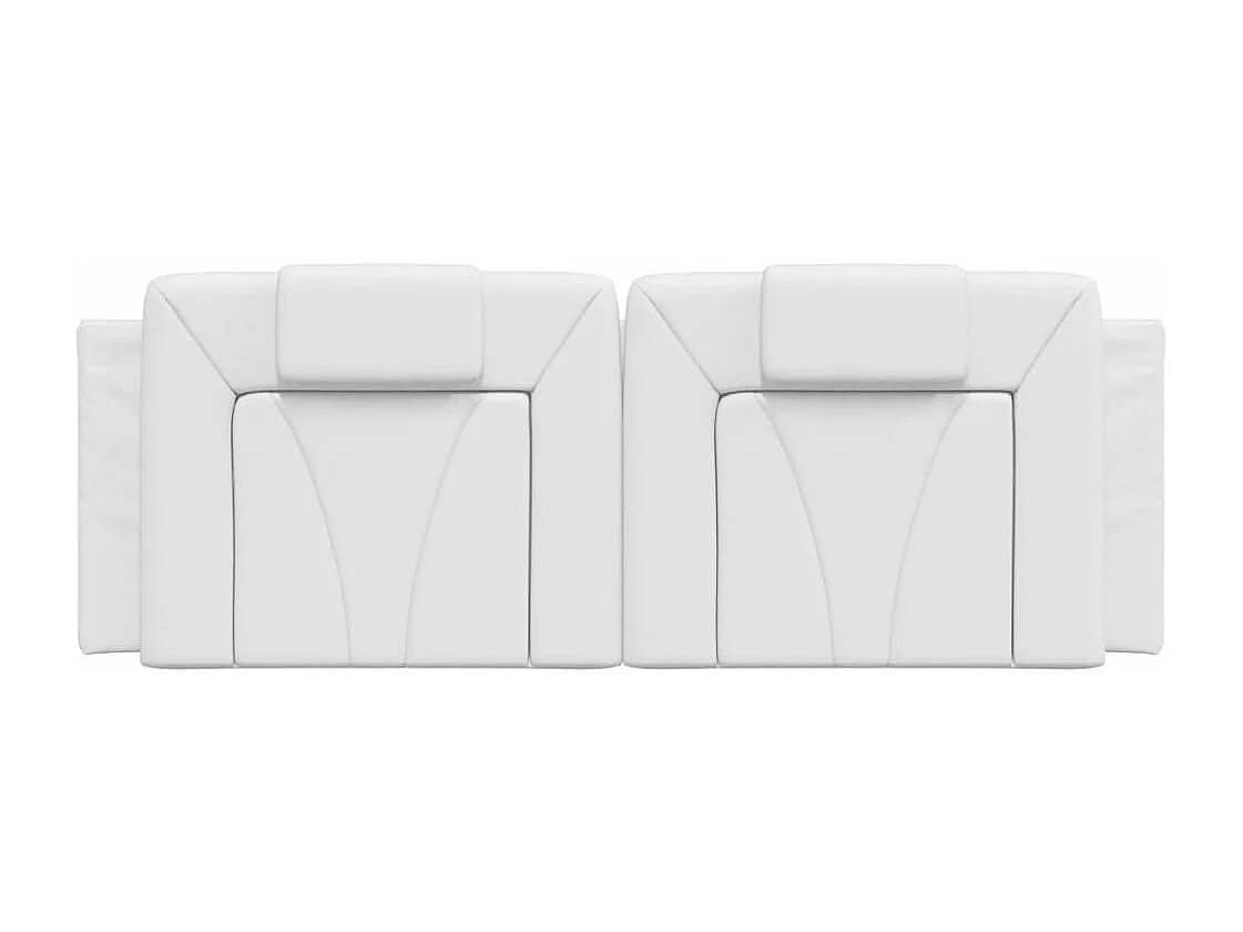 Coussin de tête de lit Viana blanc 140 cm similicuir