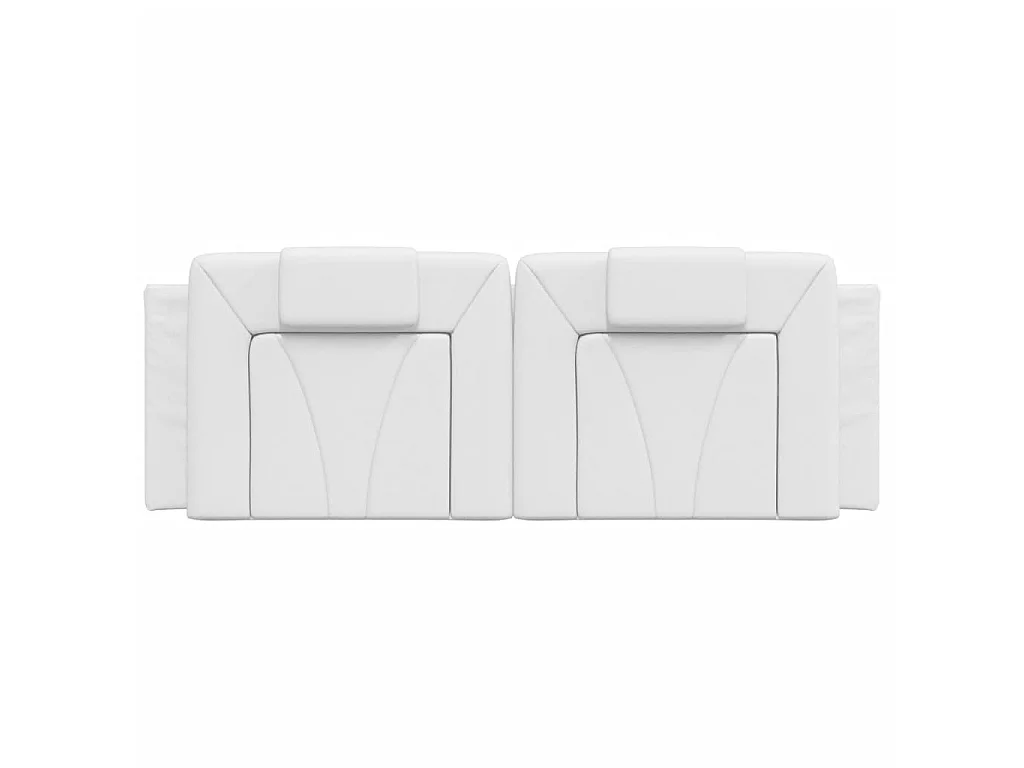 Coussin de tête de lit Viana blanc 140 cm similicuir