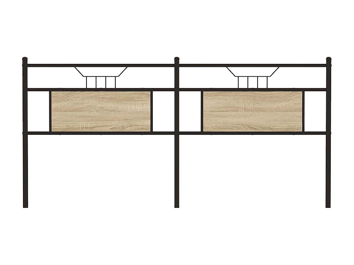 Cabeceira de cama 180 cm derivados madeira/aço carvalho sonoma