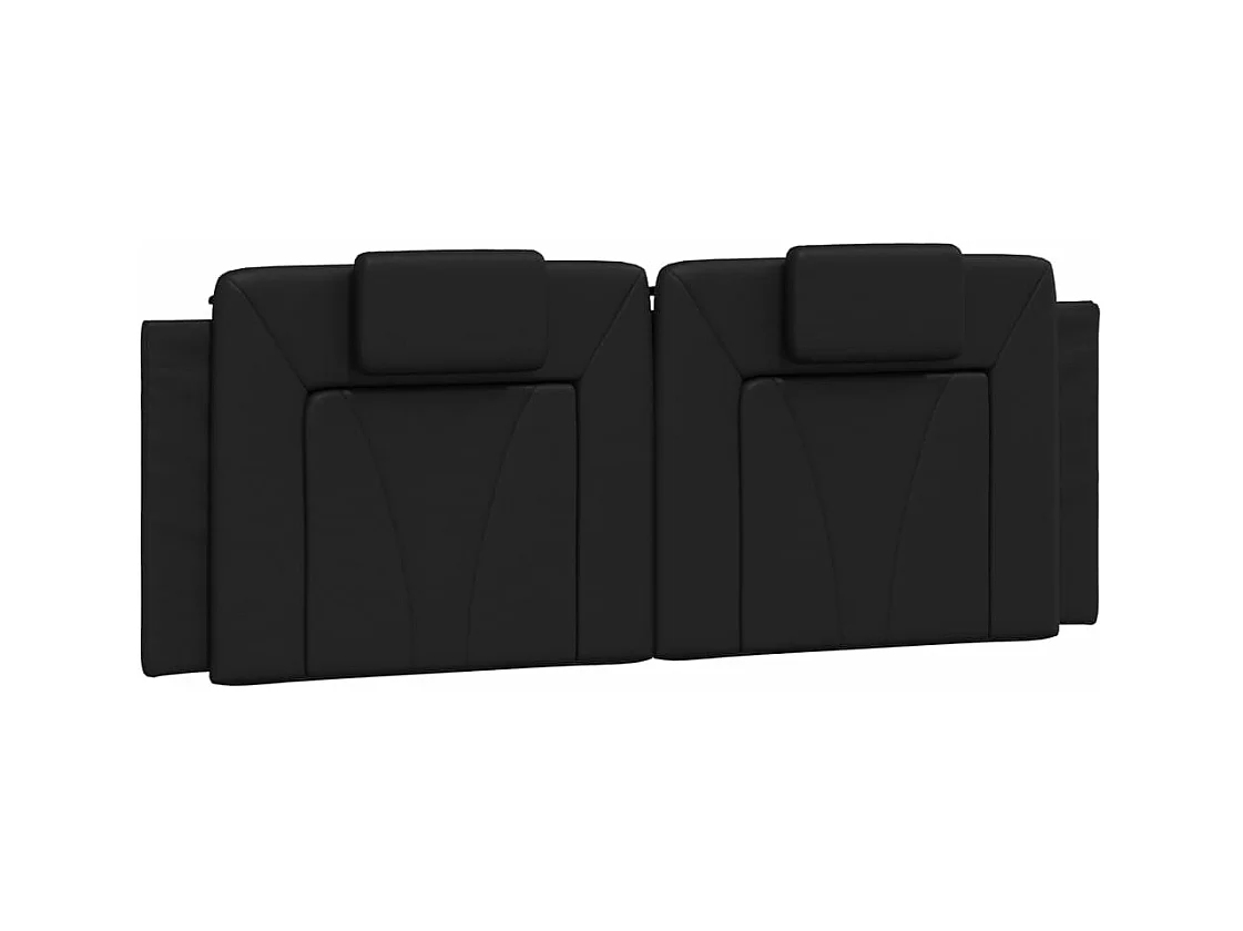 Kopfteil-Kissen "Viana" Schwarz 140 cm Kunstleder