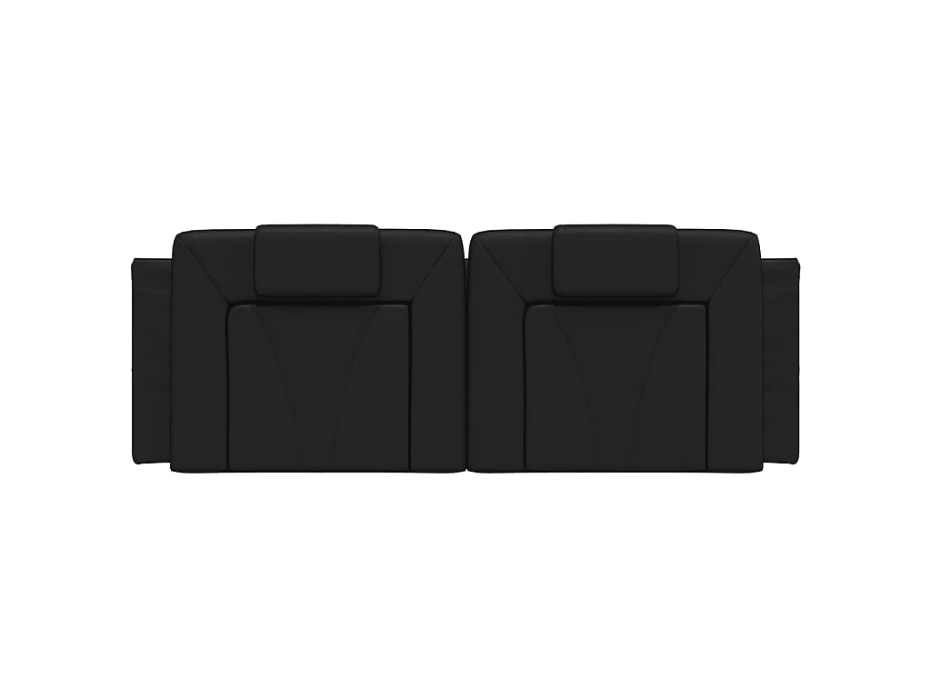 Coussin de tête de lit Viana noir 140 cm similicuir