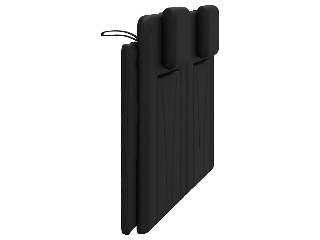 Coussin de tête de lit Viana noir 140 cm similicuir