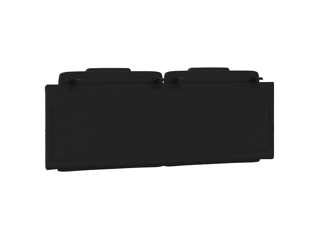 Coussin de tête de lit Viana noir 140 cm similicuir