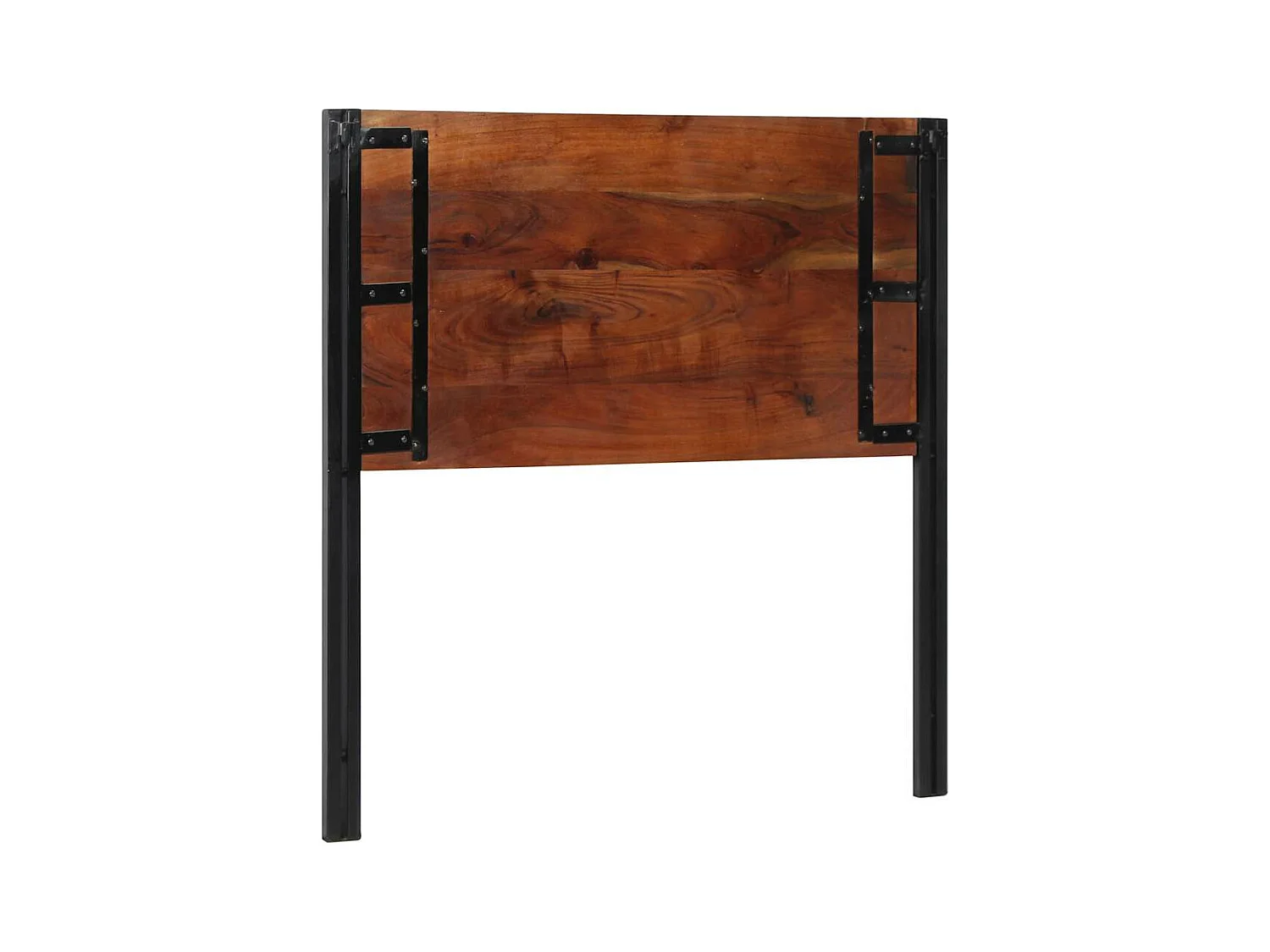 Kopfteil 100 cm Altholz Massivholz und Eisen