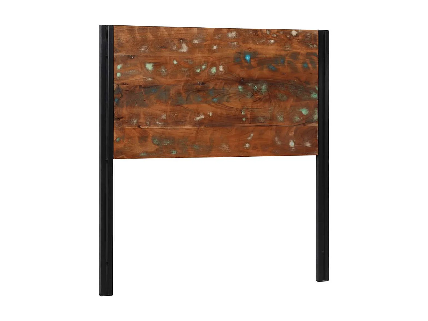 Kopfteil 100 cm Altholz Massivholz und Eisen