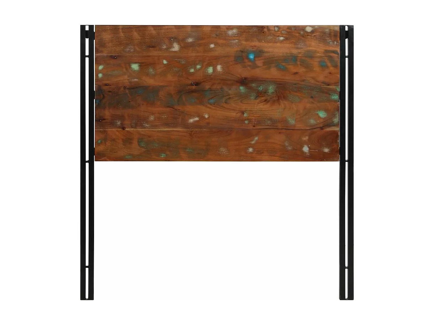 Kopfteil 100 cm Altholz Massivholz und Eisen