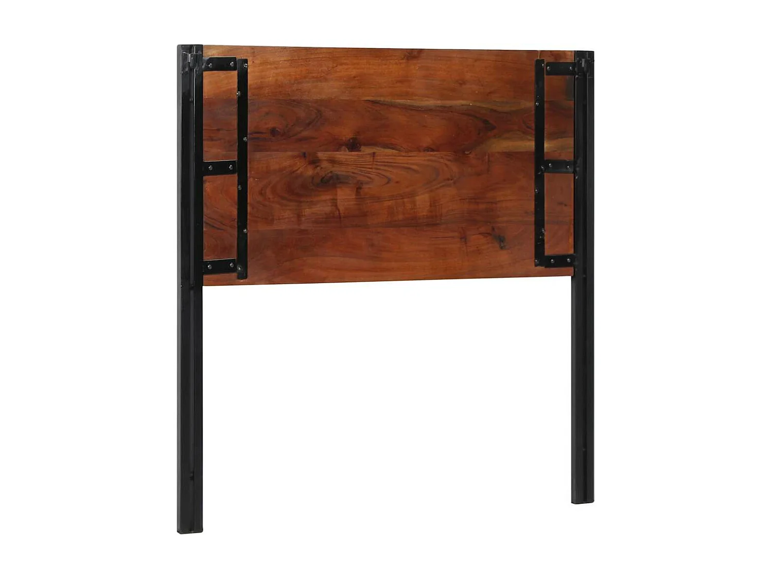 Kopfteil 100 cm Altholz Massivholz und Eisen