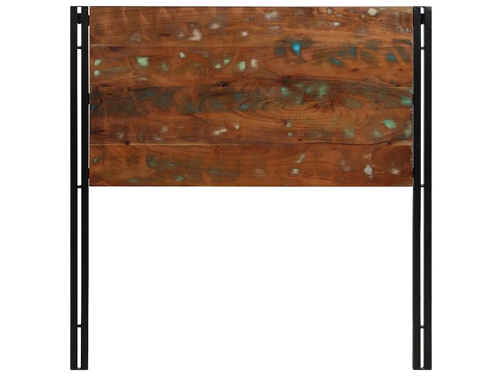 Tête de lit 100 cm bois massif récupéré et fer