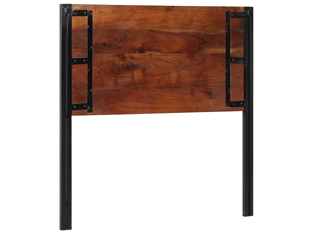 Tête de lit 100 cm bois massif récupéré et fer