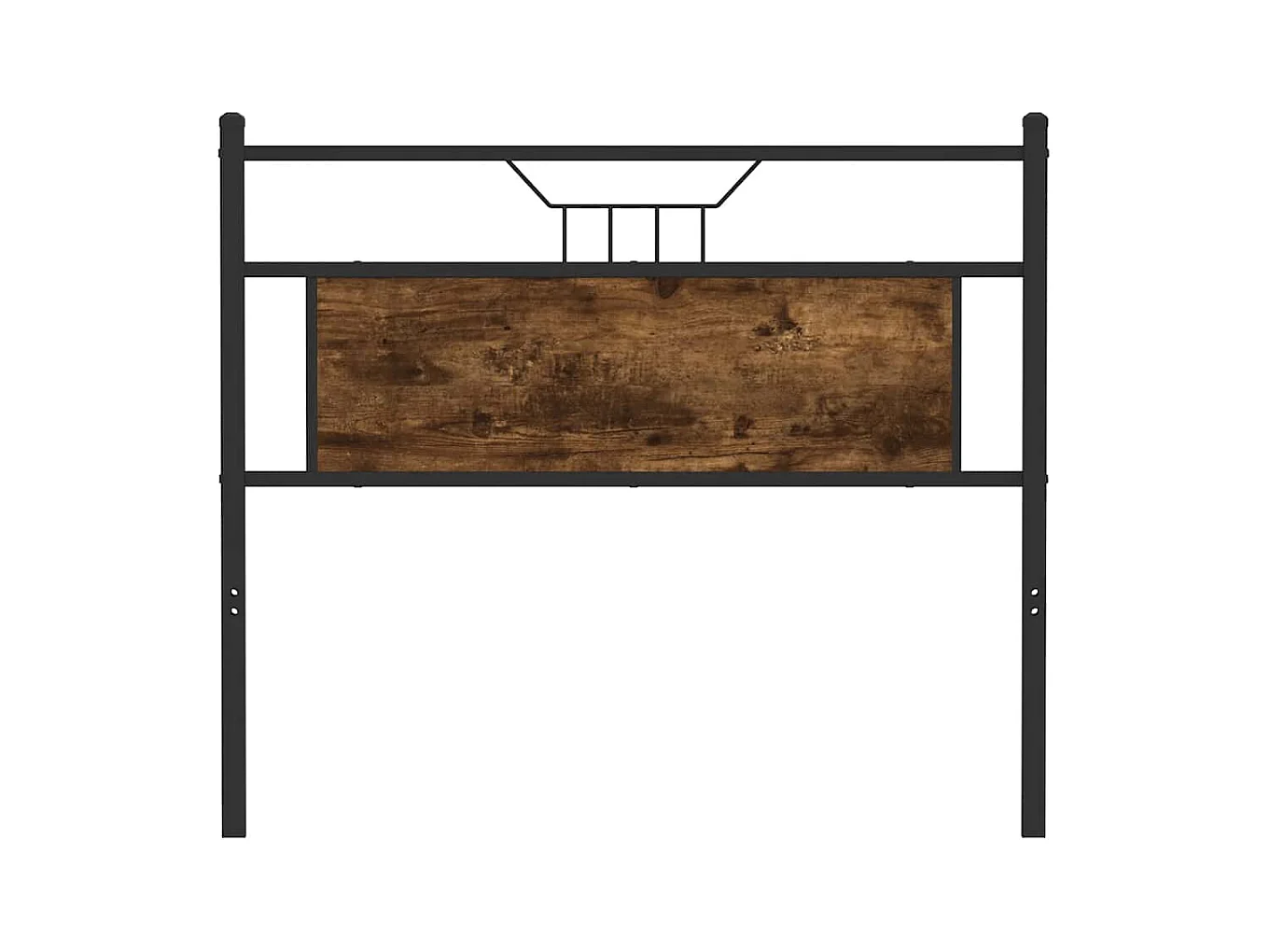 Testiera Rovere Fumo 107 cm in Legno Multistrato e Acciaio