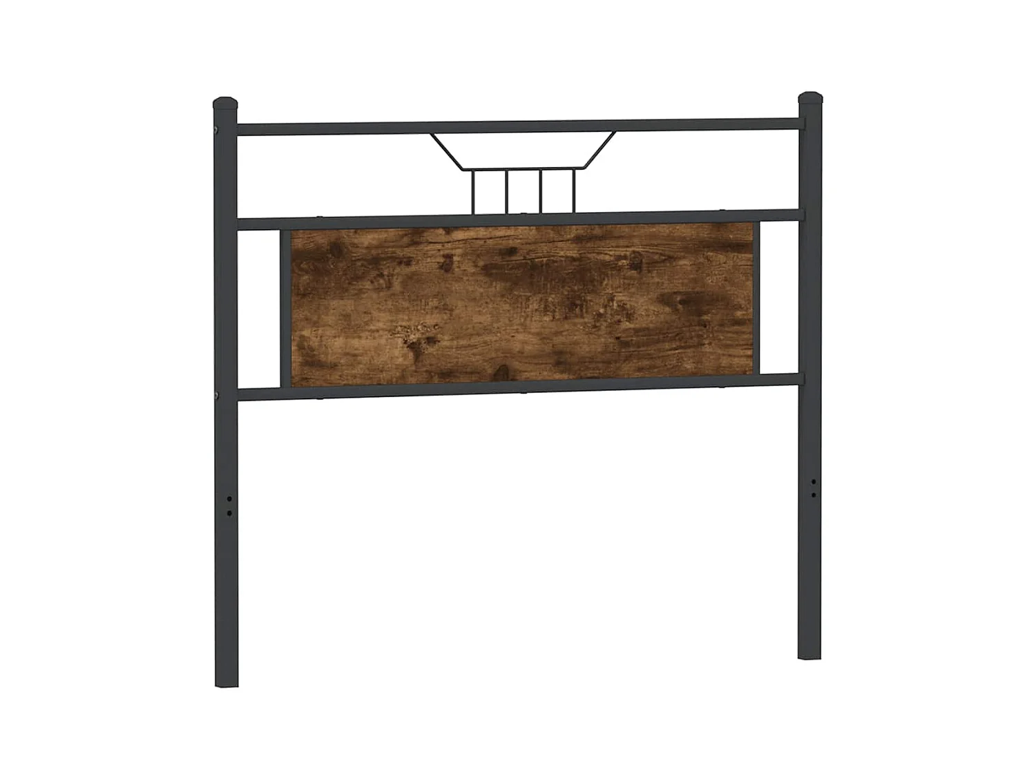 Testiera Rovere Fumo 107 cm in Legno Multistrato e Acciaio