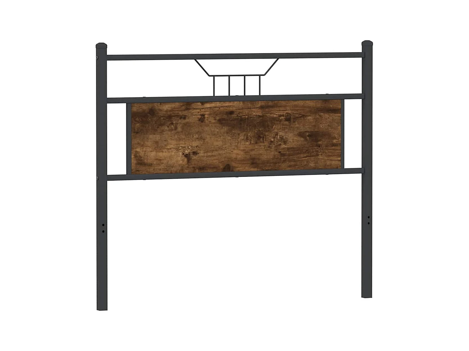 Testiera Rovere Fumo 107 cm in Legno Multistrato e Acciaio