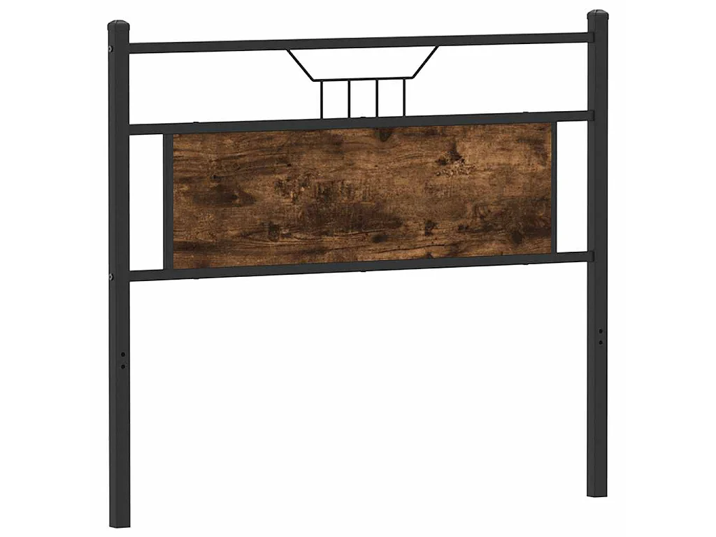 Testiera di Ricambio Rovere Fumo 107 cm in Legno Multistrato e Acciaio