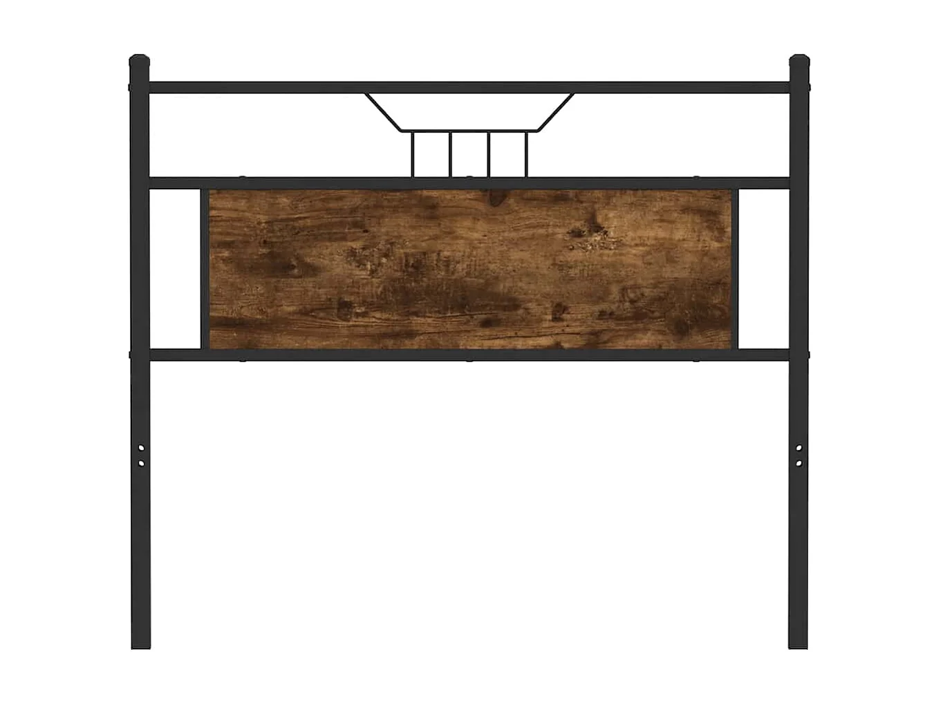 Testiera di Ricambio Rovere Fumo 107 cm in Legno Multistrato e Acciaio