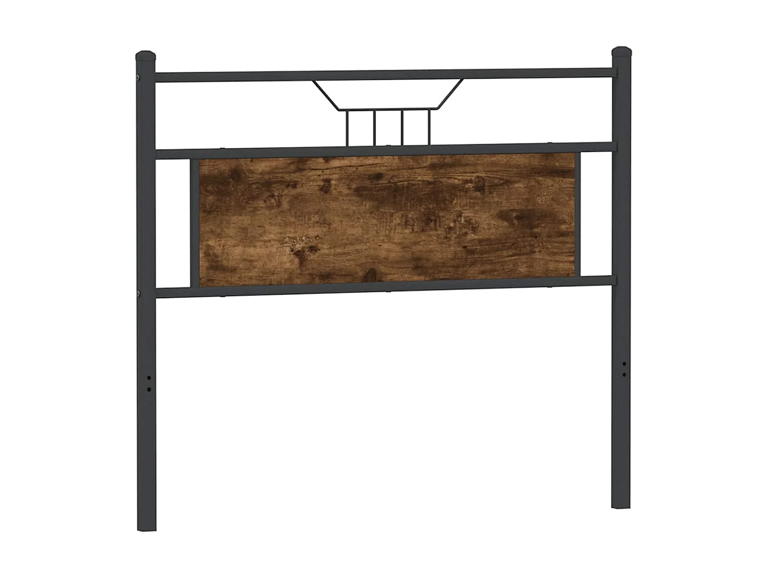 Testiera di Ricambio Rovere Fumo 107 cm in Legno Multistrato e Acciaio