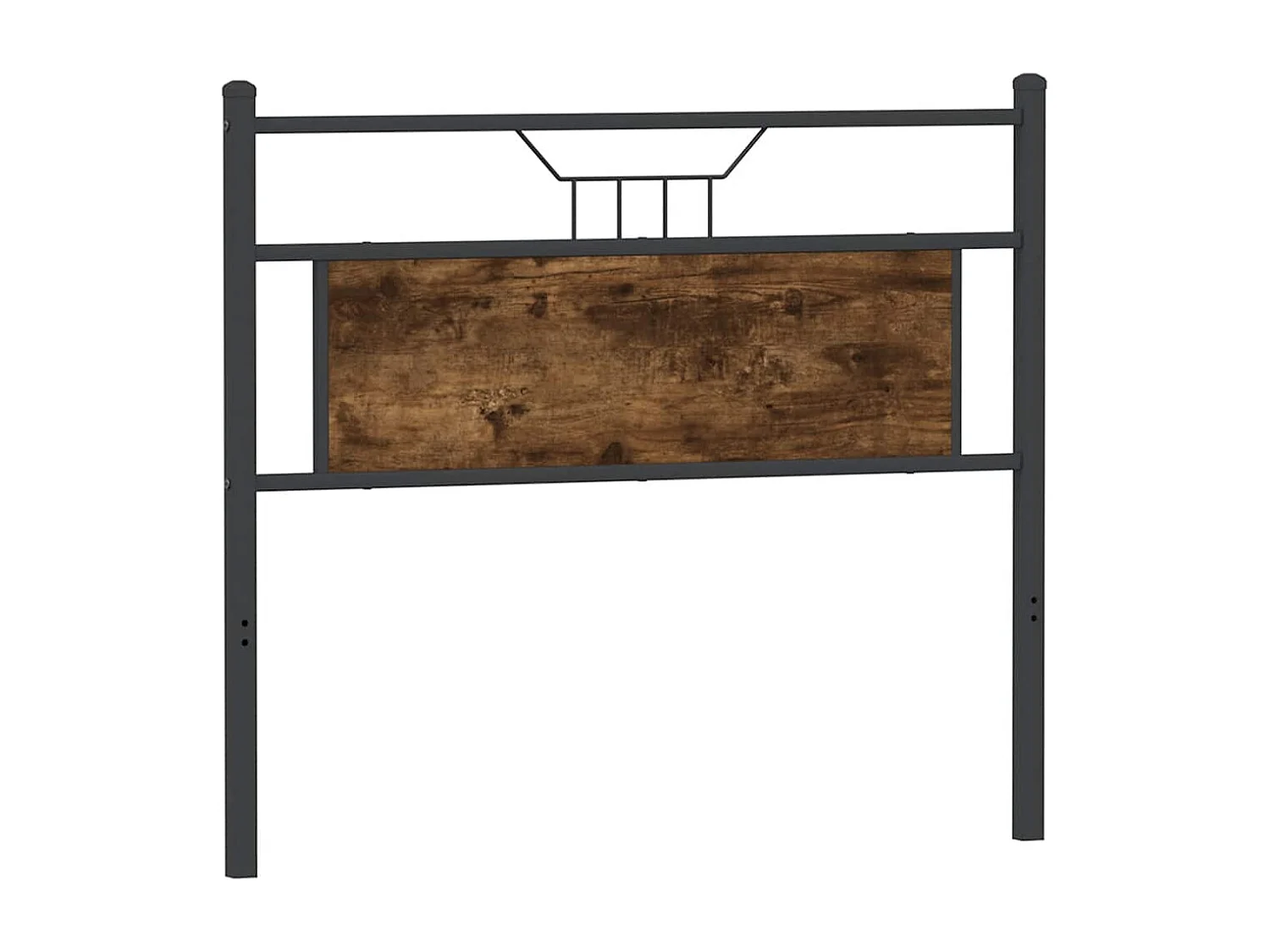 Testiera di Ricambio Rovere Fumo 107 cm in Legno Multistrato e Acciaio