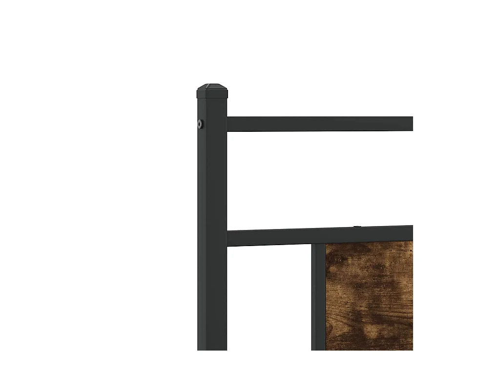 Testiera Rovere Fumo 90 cm in Legno Multistrato e Acciaio