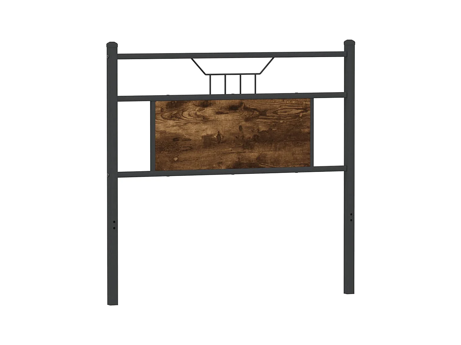 Testiera Rovere Fumo 90 cm in Legno Multistrato e Acciaio