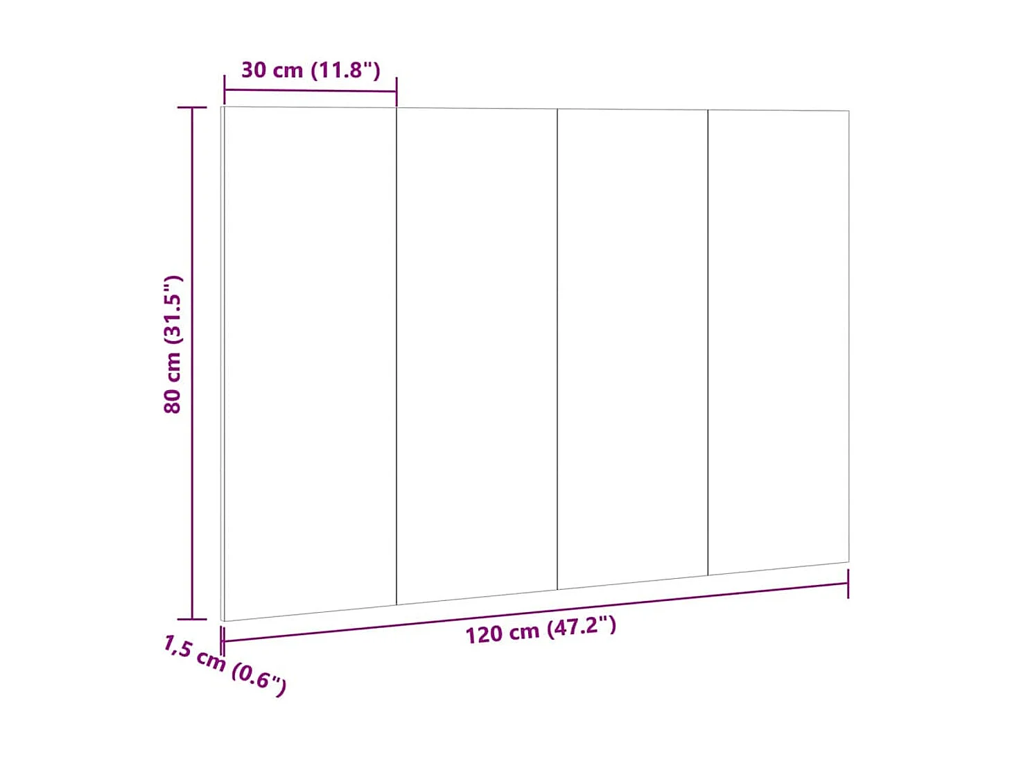 Kopfteil Artisan-Eiche 120x1,5x80 cm Holzwerkstoff