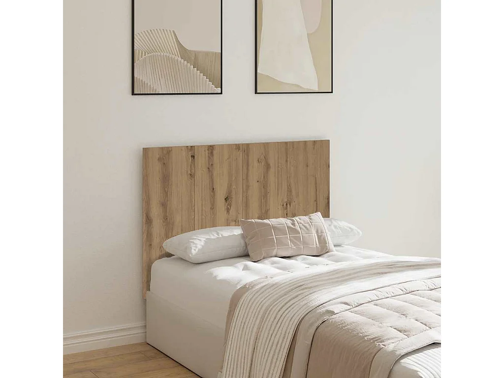 Cabecero de cama madera ingeniería roble artisan 120x1,5x80 cm