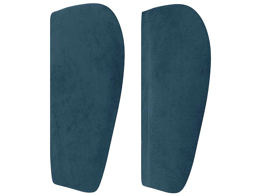 Hoofdbord met randen 183x23x78/88 cm fluweel donkerblauw