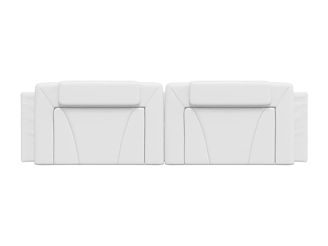 Hoofdbordkussen "Viana" 180 cm kunstleer wit