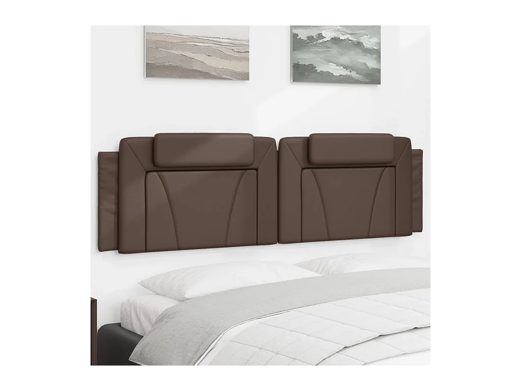 Cuscino Testiera Marrone 180 cm in Similpelle