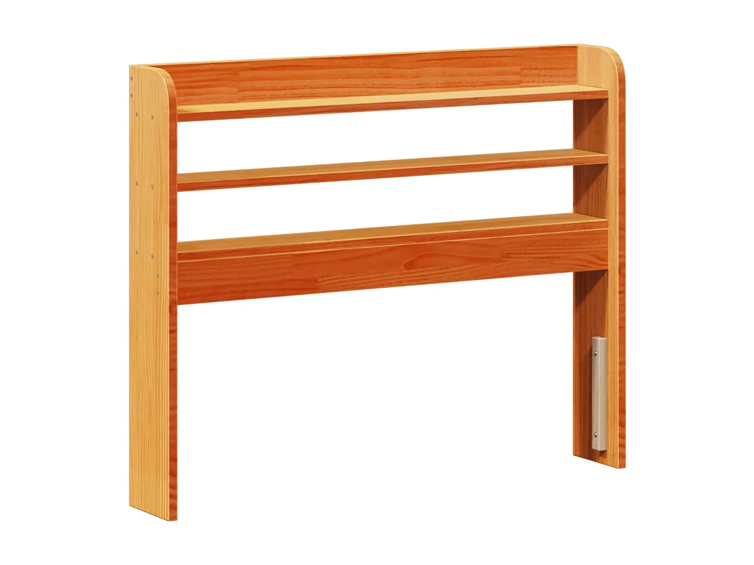 Cabecero de cama con estantes madera maciza pino marrón 100 cm
