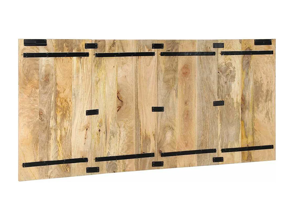 Tête de lit 180 cm bois de manguier brut massif
