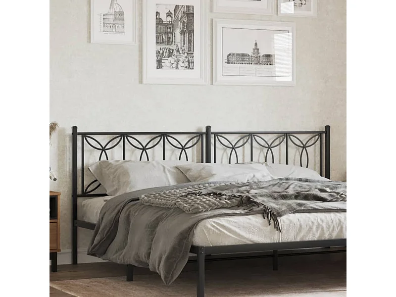 Kopfteil Metall Schwarz 193 cm