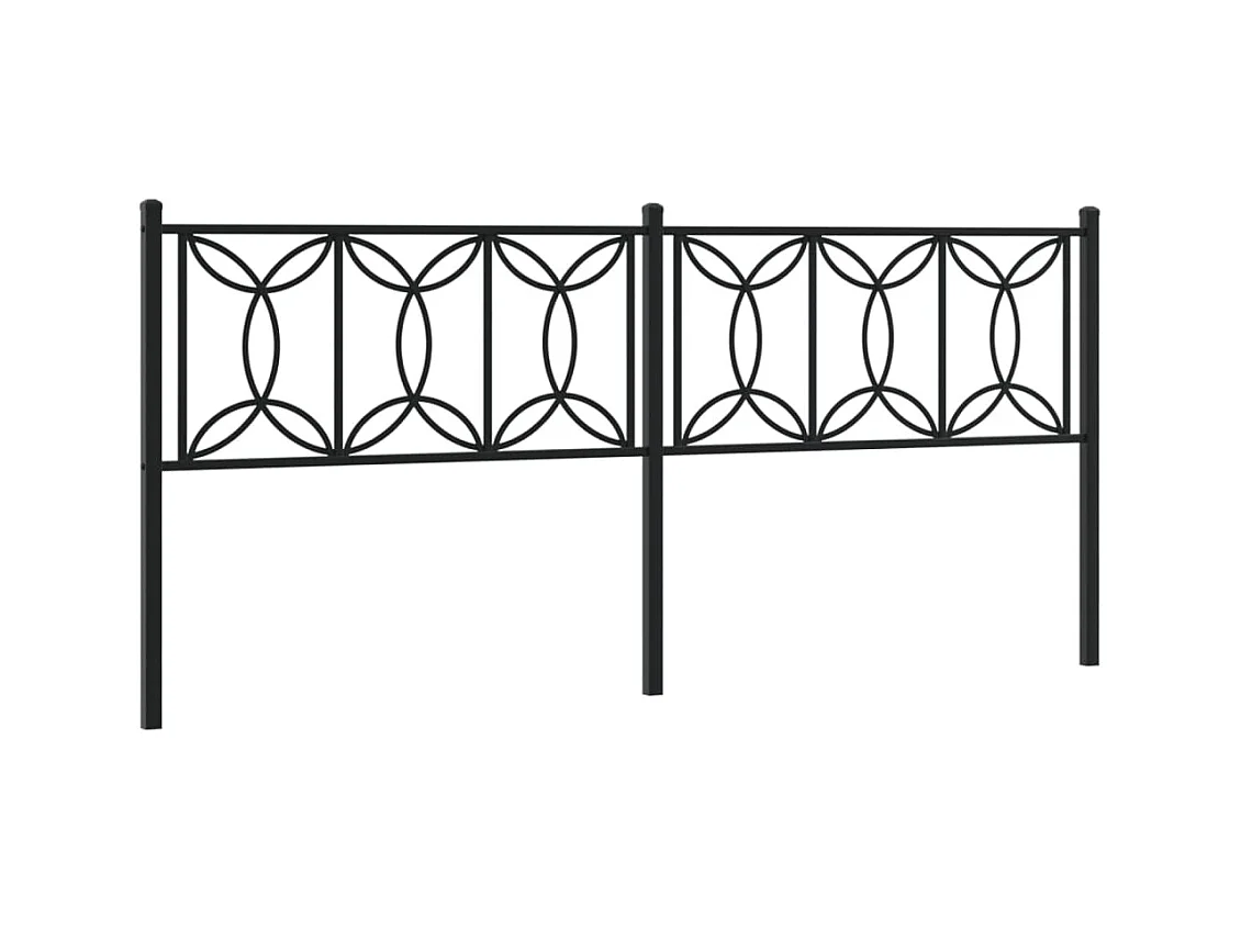 Kopfteil Metall Schwarz 193 cm