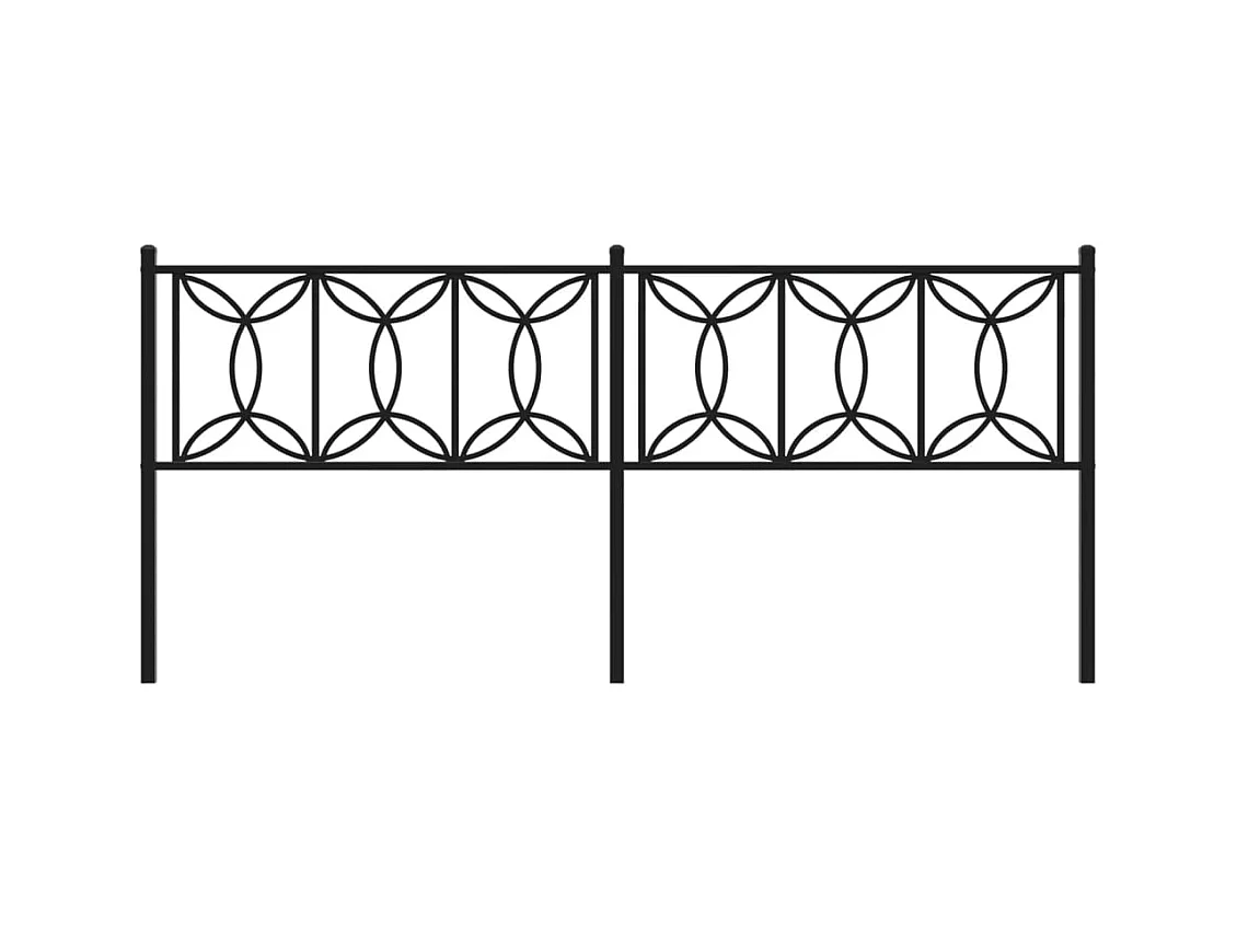 Kopfteil Metall Schwarz 193 cm