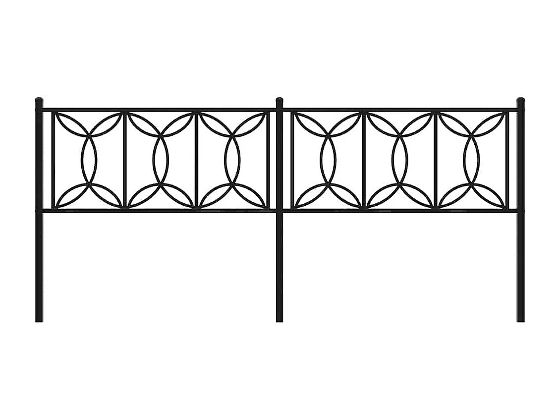 Tête de lit de remplacement métal noir 193 cm