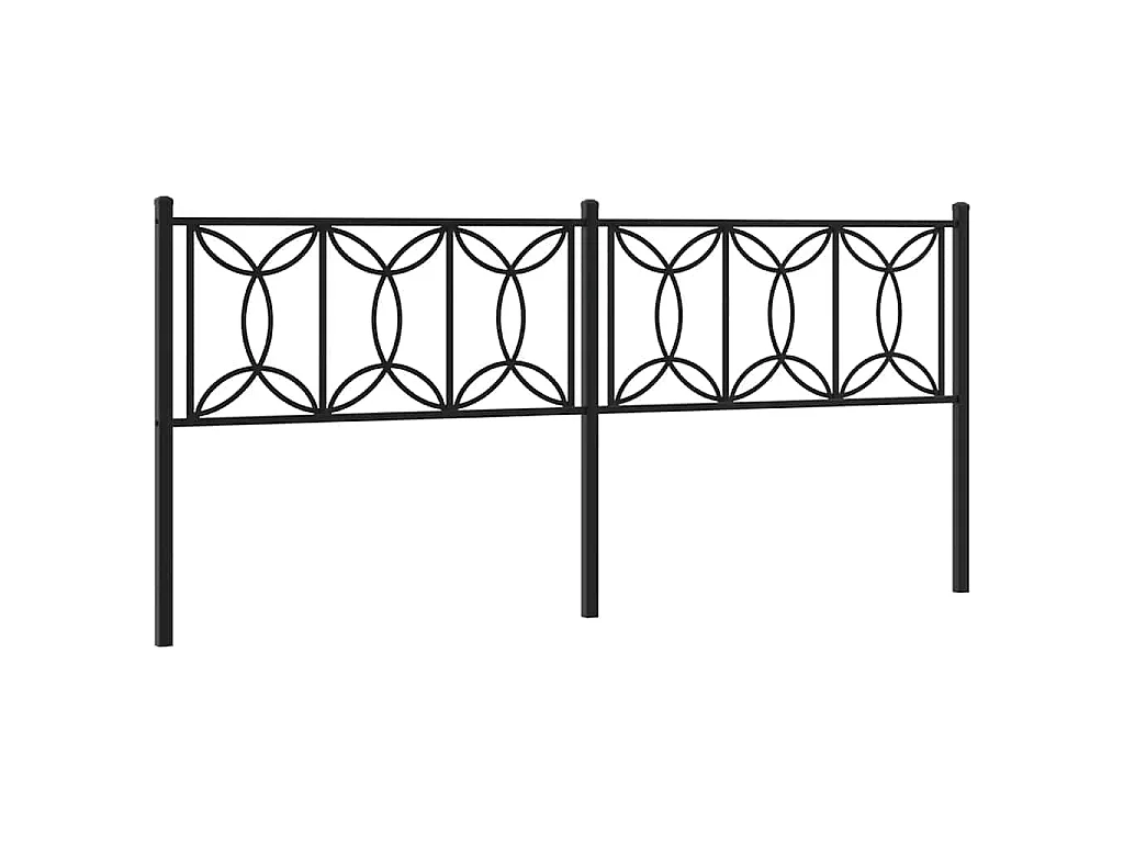 Testiera di Ricambio in Metallo Nero 193 cm
