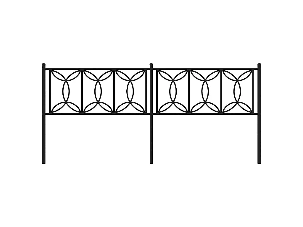 Testiera di Ricambio in Metallo Nero 193 cm