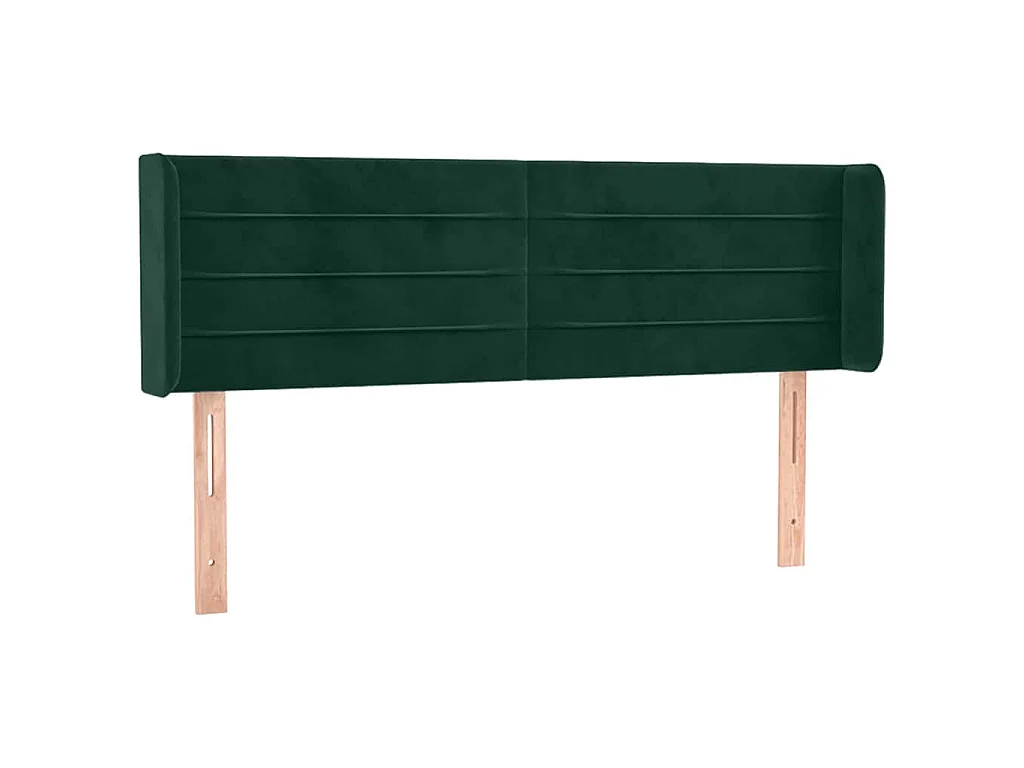 Tête de lit à LED Vert foncé 147x16x78/88 cm Velours
