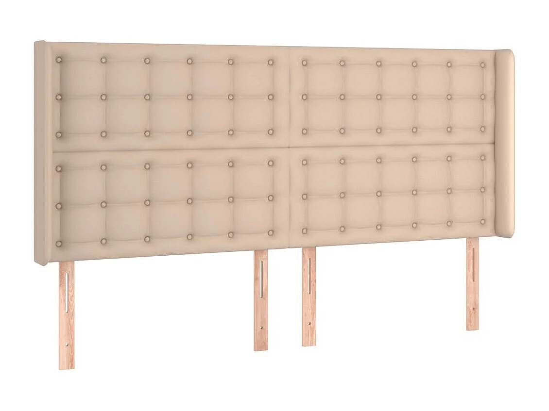 Tête de lit avec oreilles Cappuccino 203x16x118/128 cm