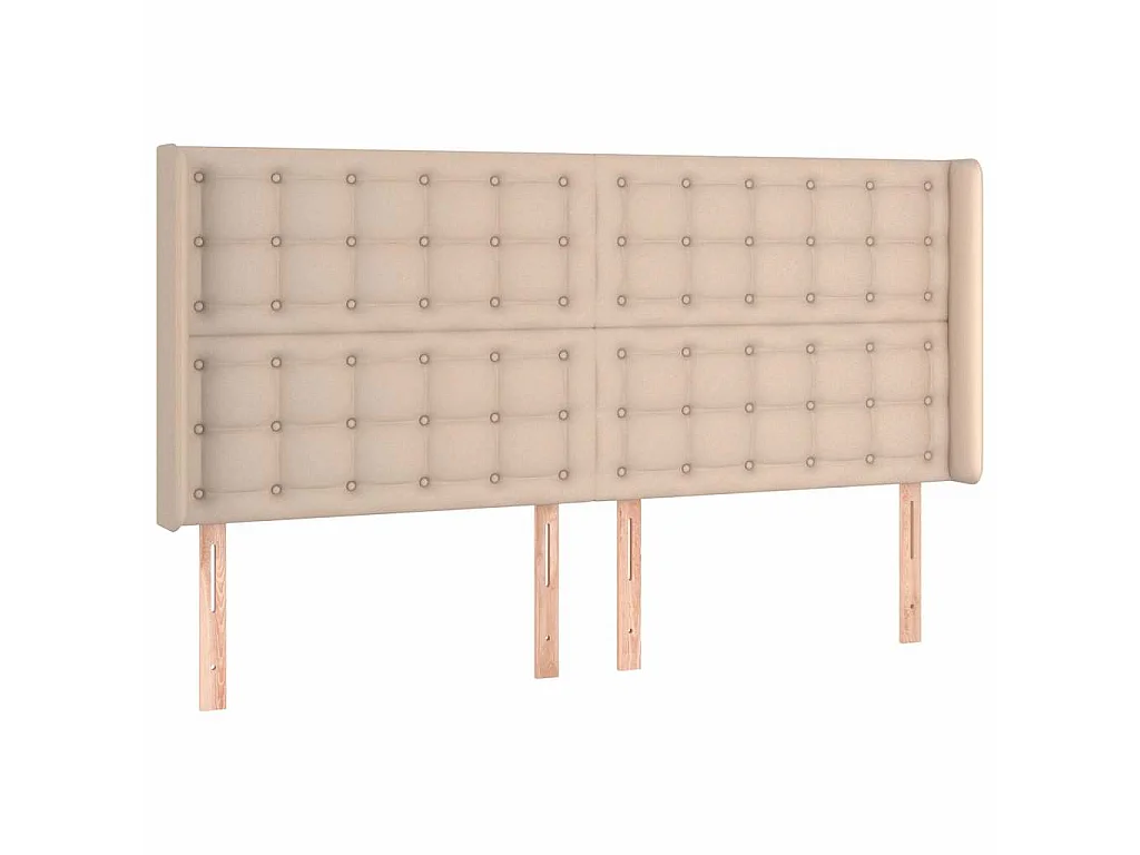 Tête de lit avec oreilles Cappuccino 203x16x118/128 cm