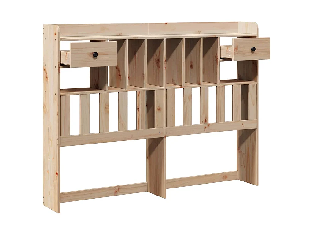 Tête de lit avec rangement 140 cm bois massif de pin