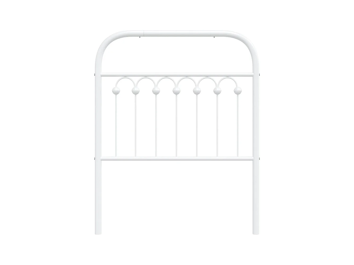 Testiera in Metallo Bianco 75 cm