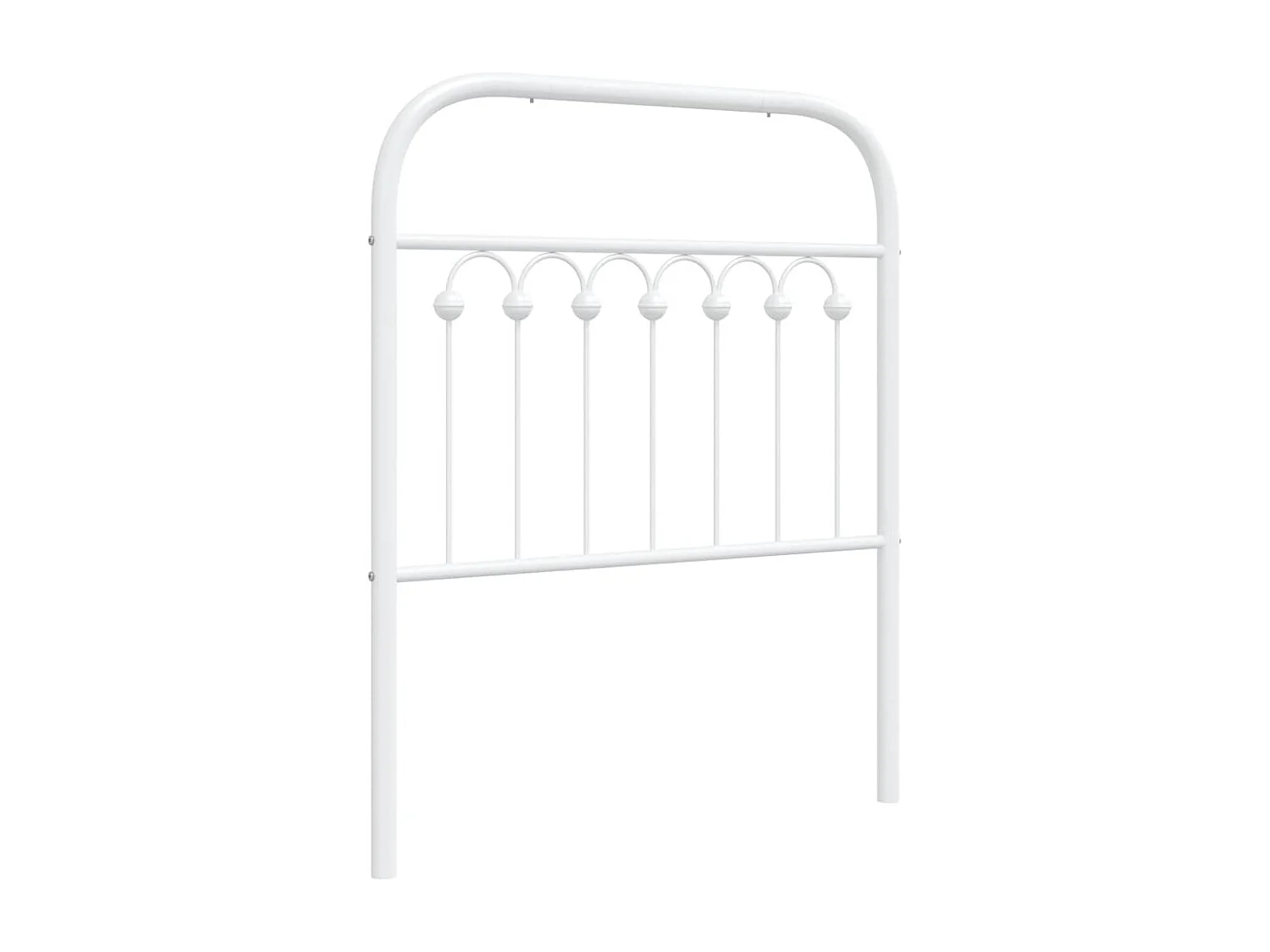 Vervangend hoofdbord 75 cm metaal wit