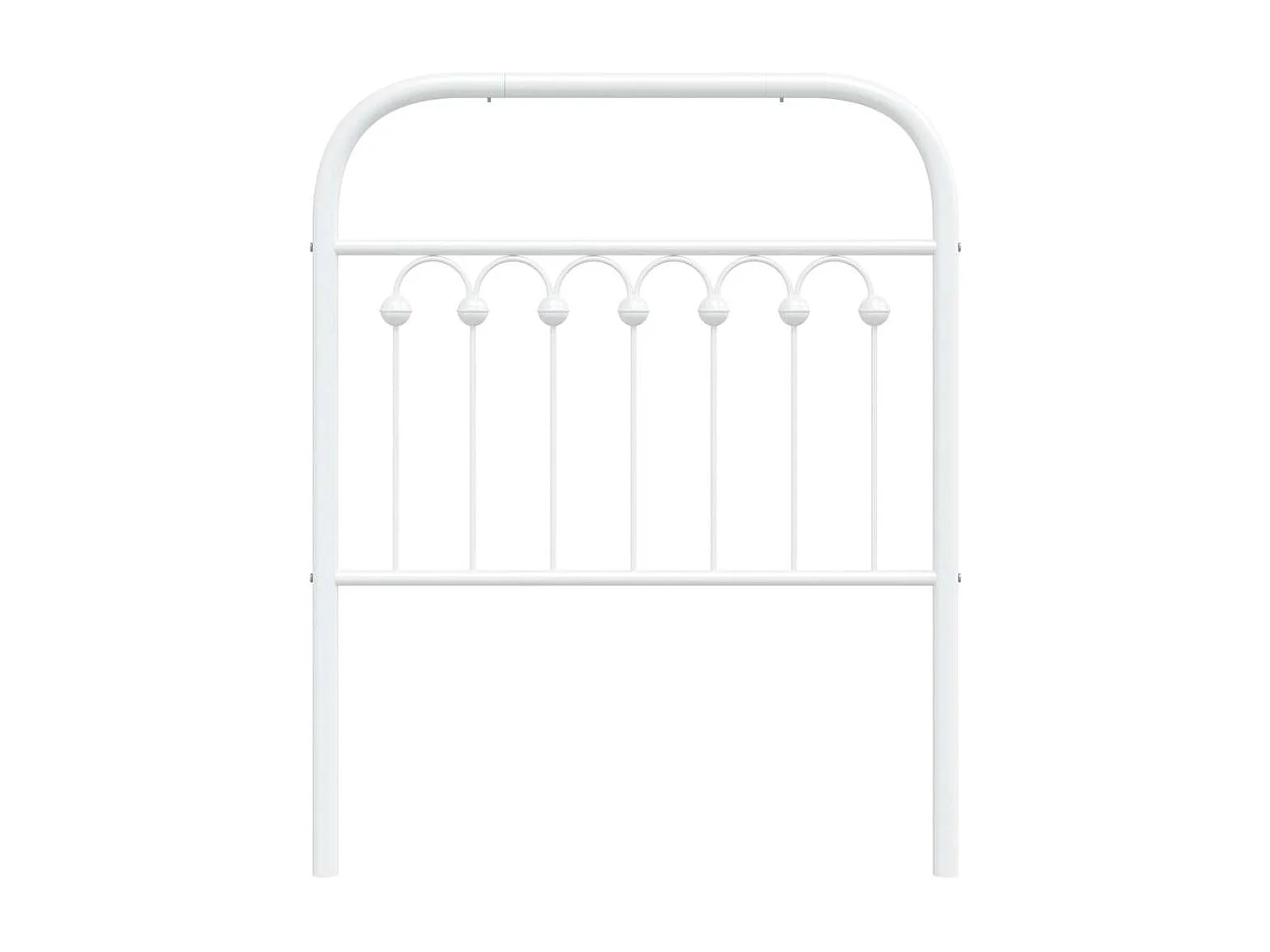 Vervangend hoofdbord 75 cm metaal wit