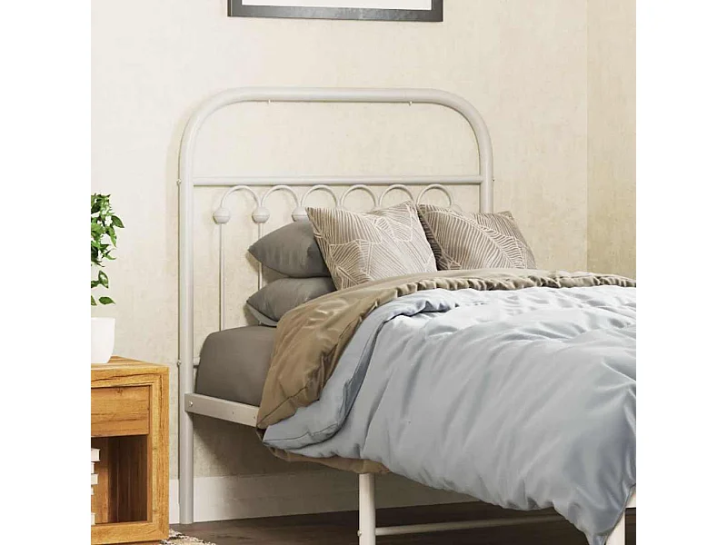 Tête de lit de remplacement métal blanc 75 cm