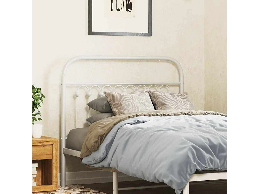 Tête de lit de remplacement métal blanc 100 cm