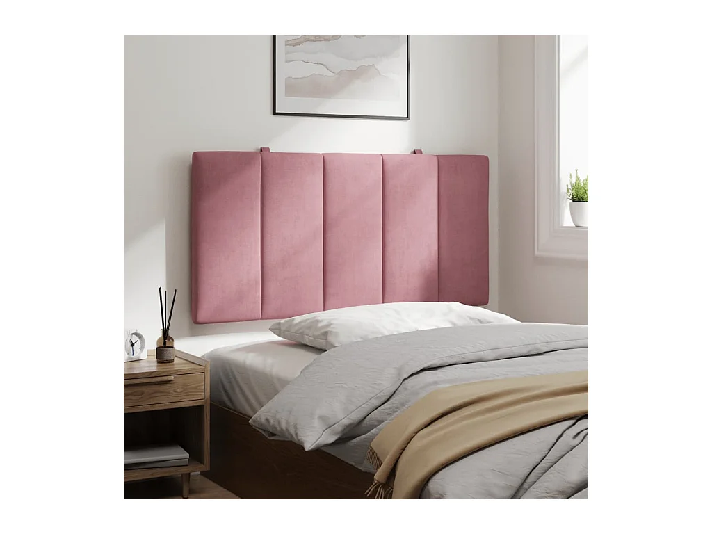 Cuscino Testiera Rosa 100 cm in Velluto