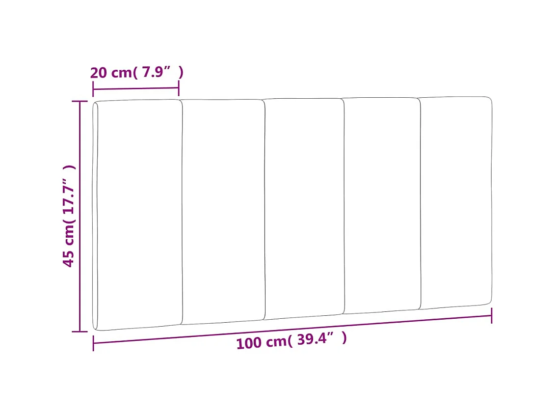Cuscino Testiera Rosa 100 cm in Velluto