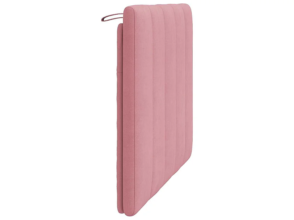 Coussin de tête de lit Hanko rose 100 cm velours