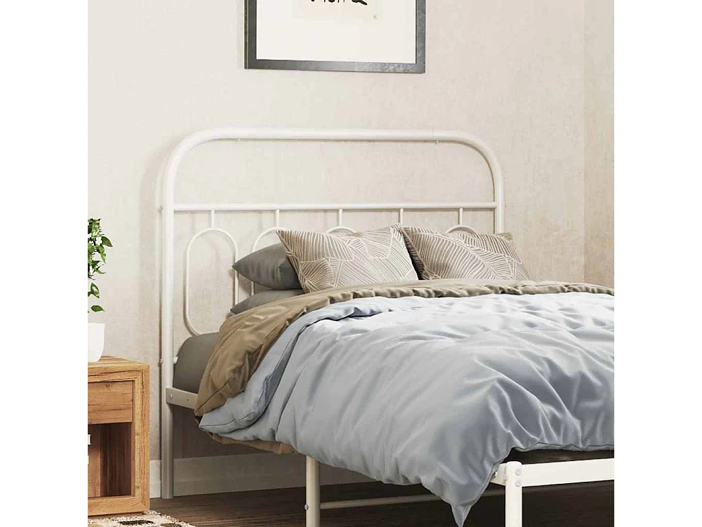 Tête de lit de remplacement métal blanc 100 cm