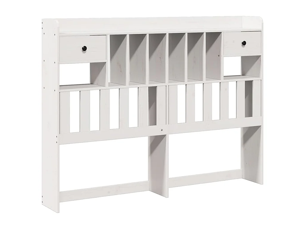 Hoofdbord met opbergruimte 160 cm massief grenenhout wit