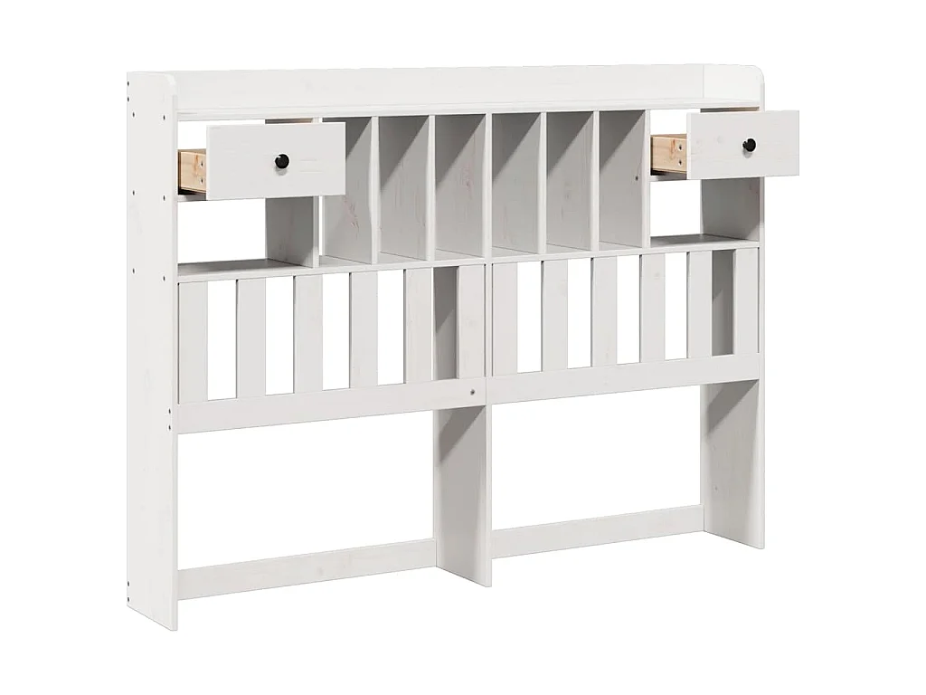 Hoofdbord met opbergruimte 160 cm massief grenenhout wit
